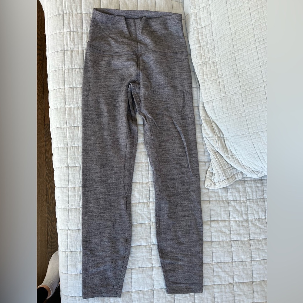 Lululemon Leggings Gray Herringbone Size 6